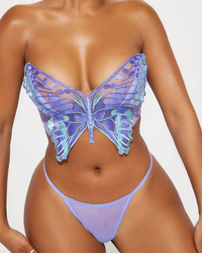 LAVINIA Purple Butterfly Lingerie Set