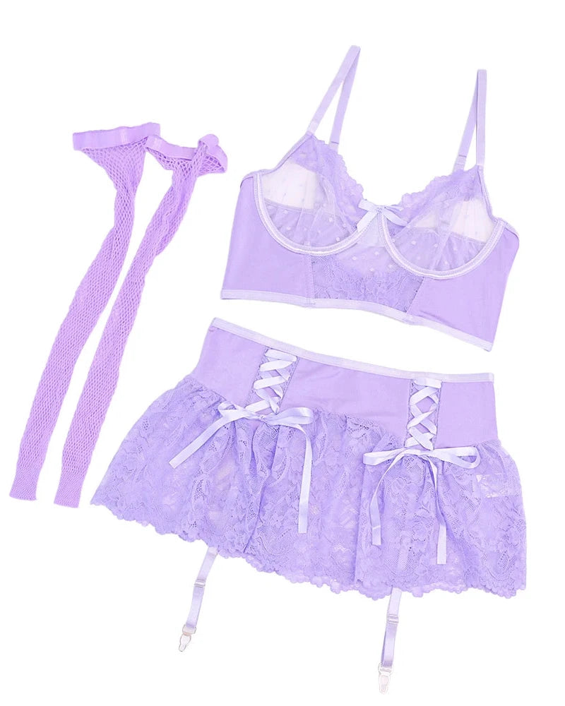 PAOLA Lavender Sexy Lingerie Set