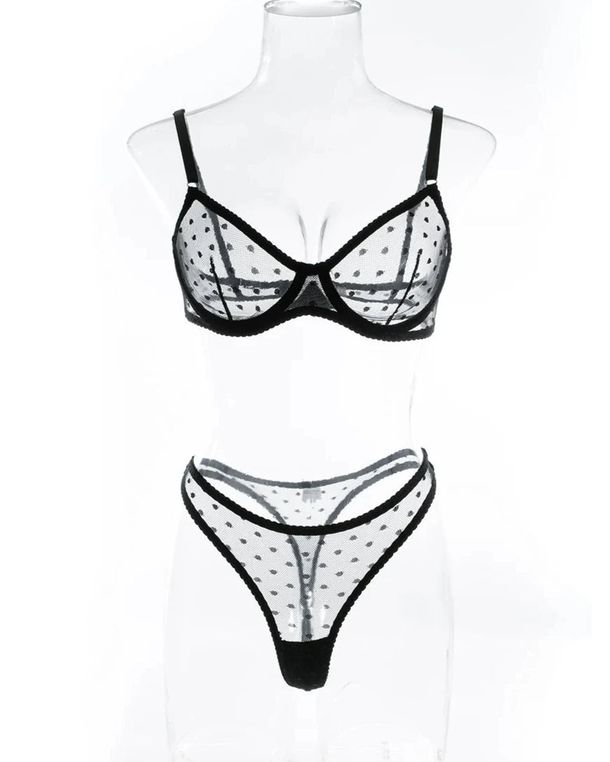 MARION Basic Black Lingerie Set