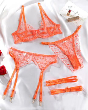 Conjunto de lencería naranja VITTORIA