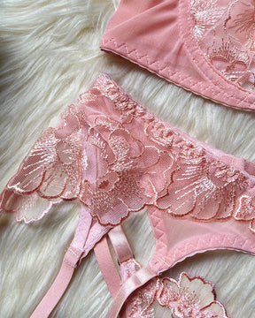 LUCIA Sexy rosa Dessous-Set