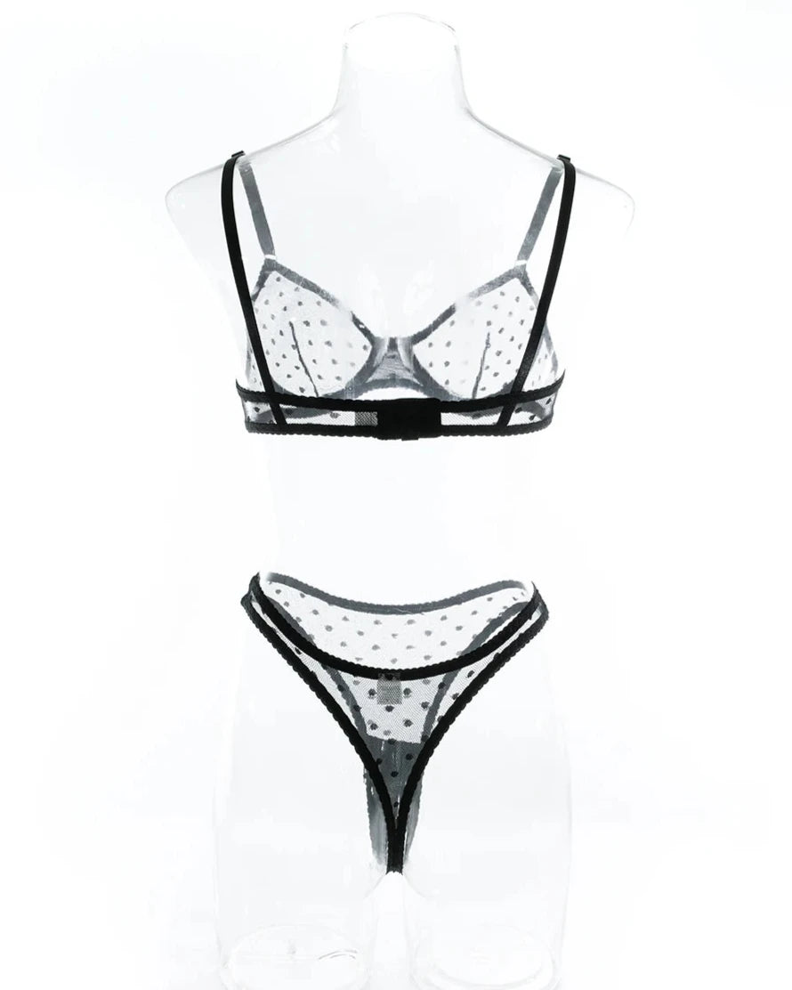 MARION Basic Black Lingerie Set