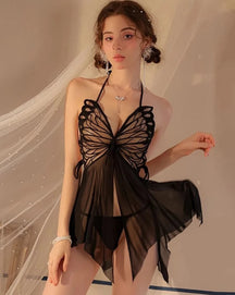 Babydoll mit Schmetterlingsmotiv