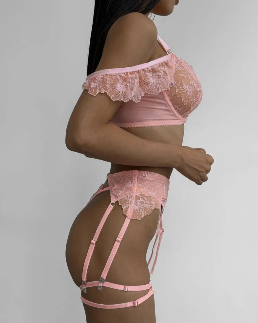 LUCIA Sexy Pink Lingerie Set