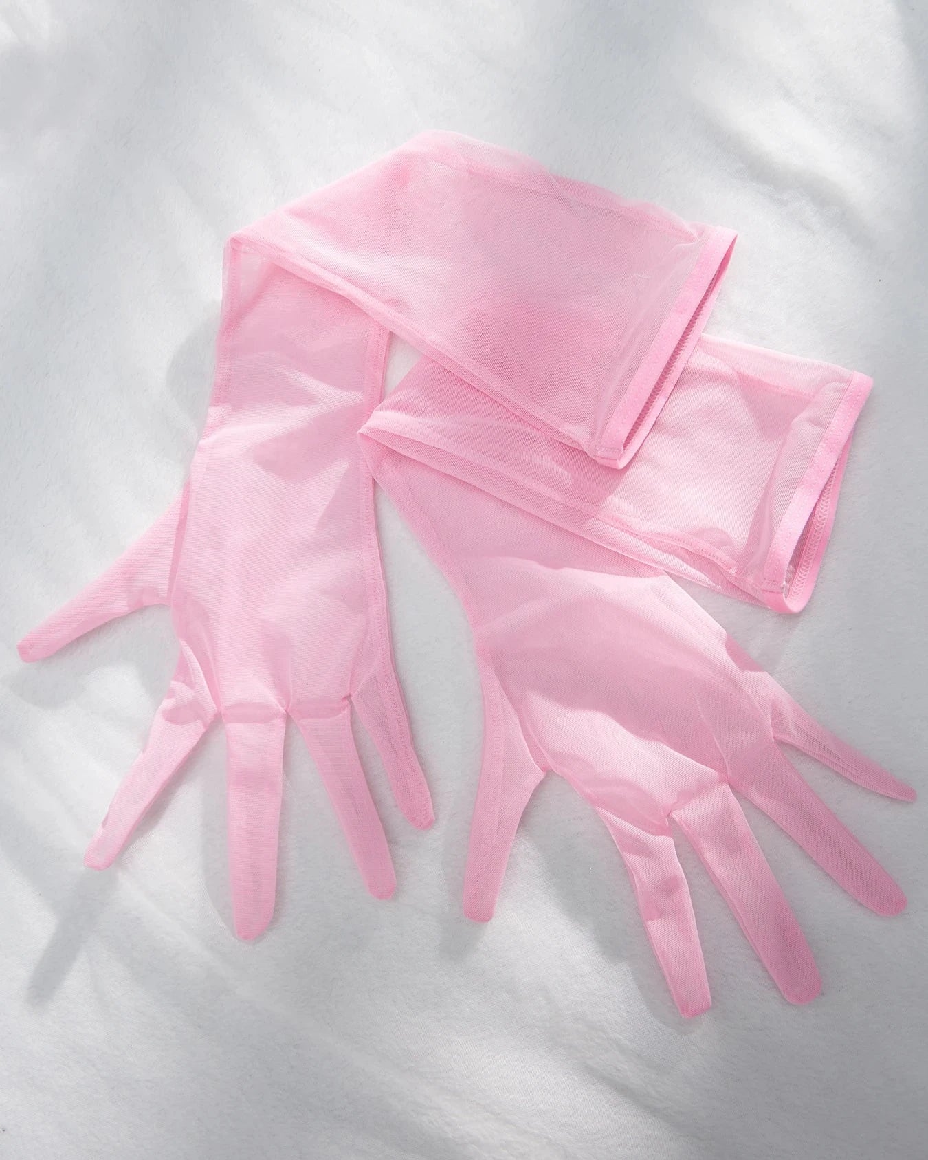 BARBIE Lindo conjunto de lencería rosa con guantes y detalles de mariposa