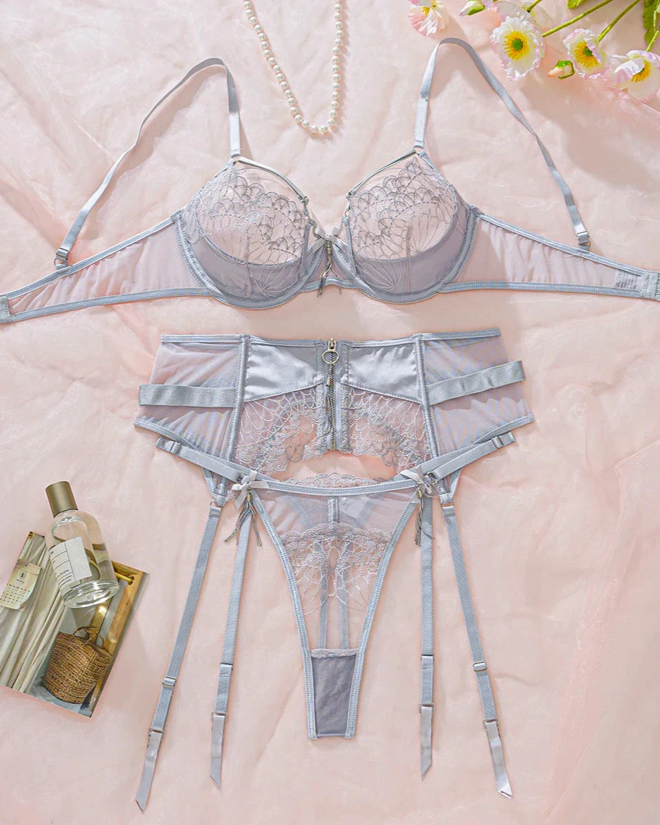 ALESSANDRA Silver Lingerie Set